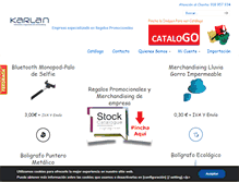 Tablet Screenshot of karlanmerchandising.com